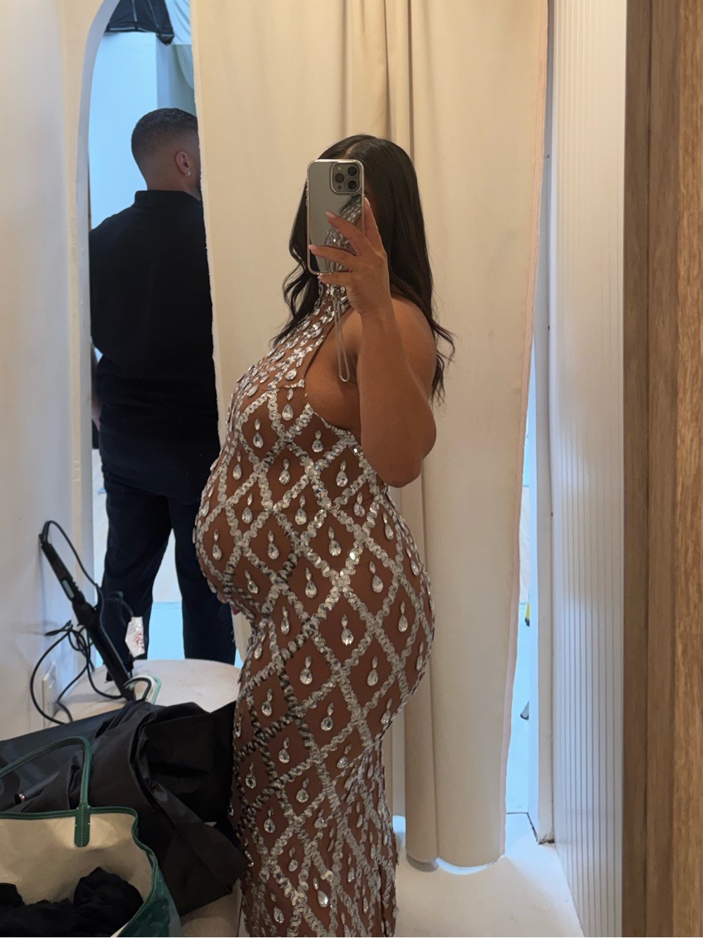 Viral Rhinestone Maxi Dress. Evening/Maternity/Photoshoot - Picture 4 of 4